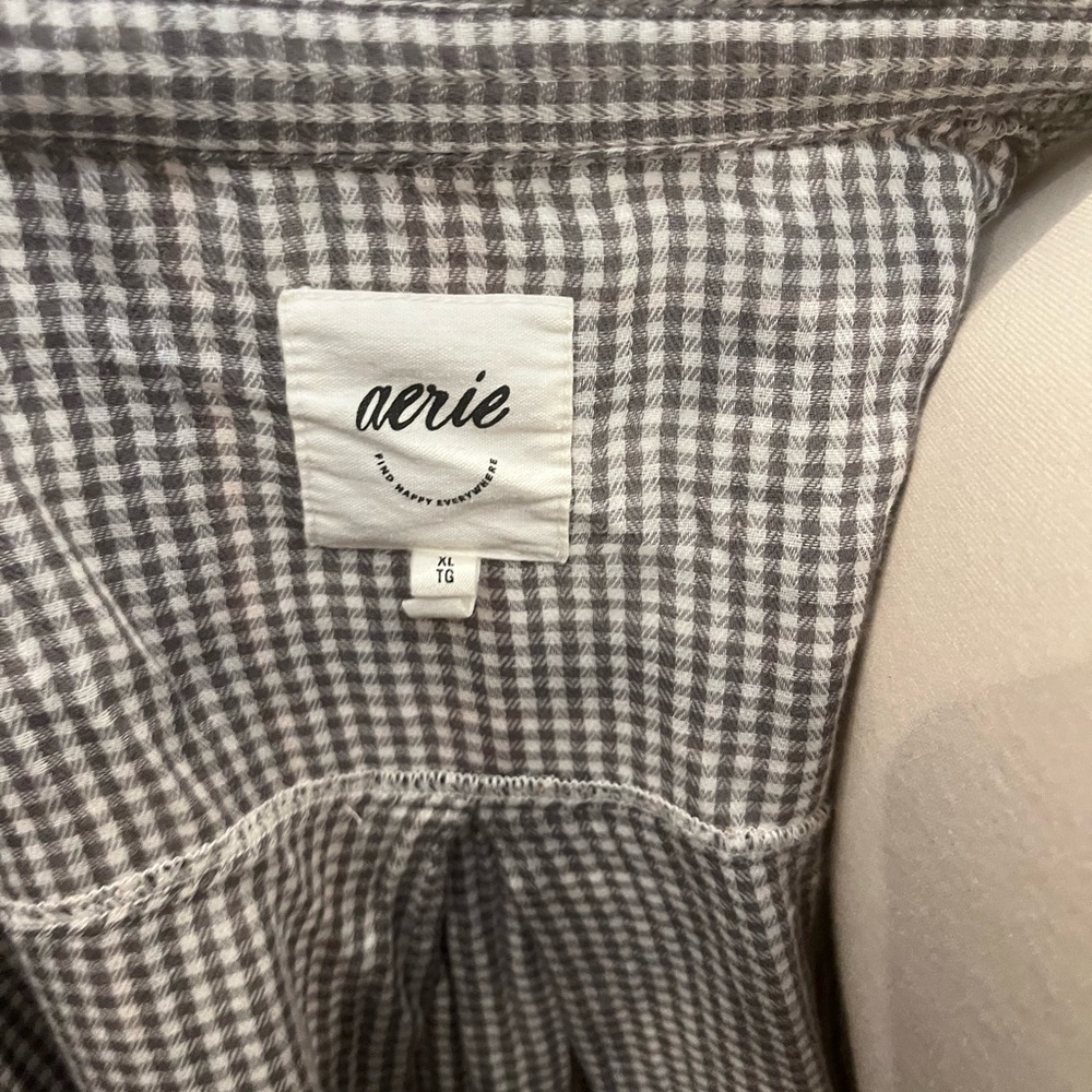 Aerie Plaid Patchwork Button Down Flannel Woman’s… - image 8